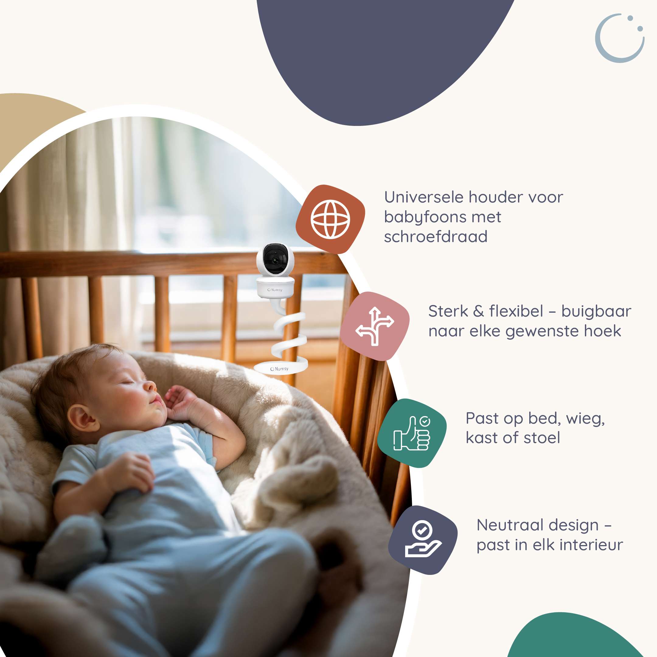 Flexibele Camera Houder voor Babyfoon