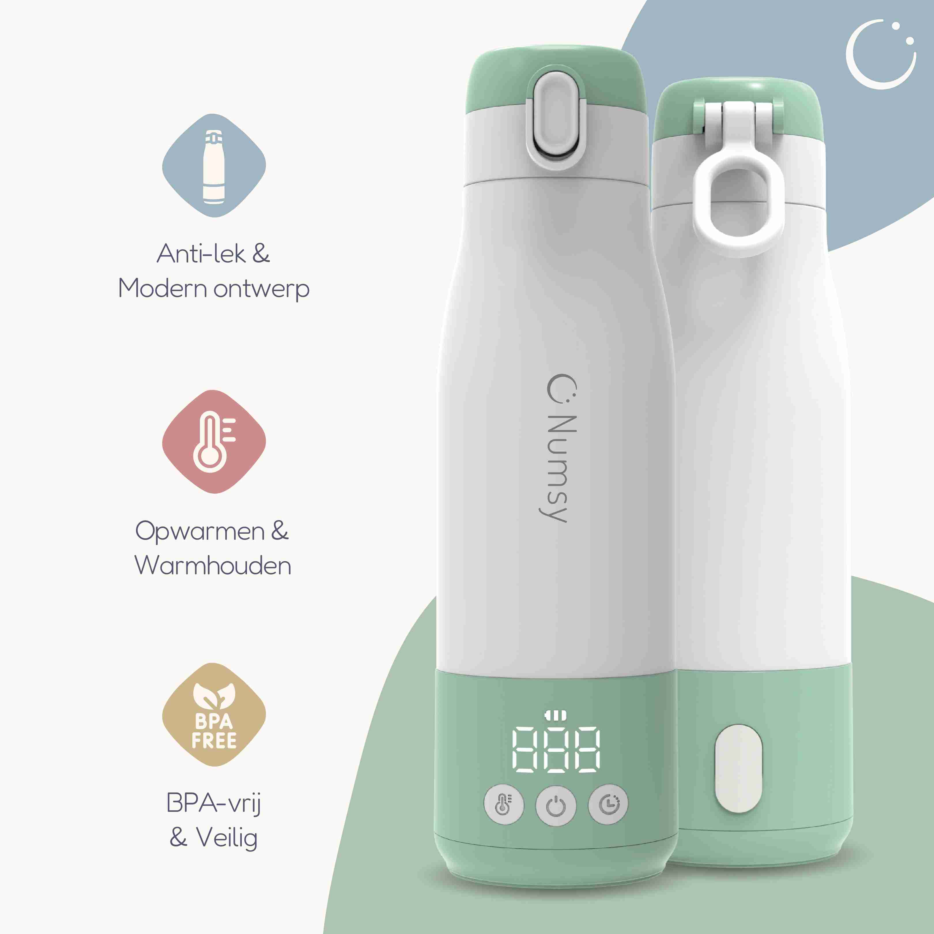 Numsy Thermosfles Draagbare Flessenwarmer Onderweg