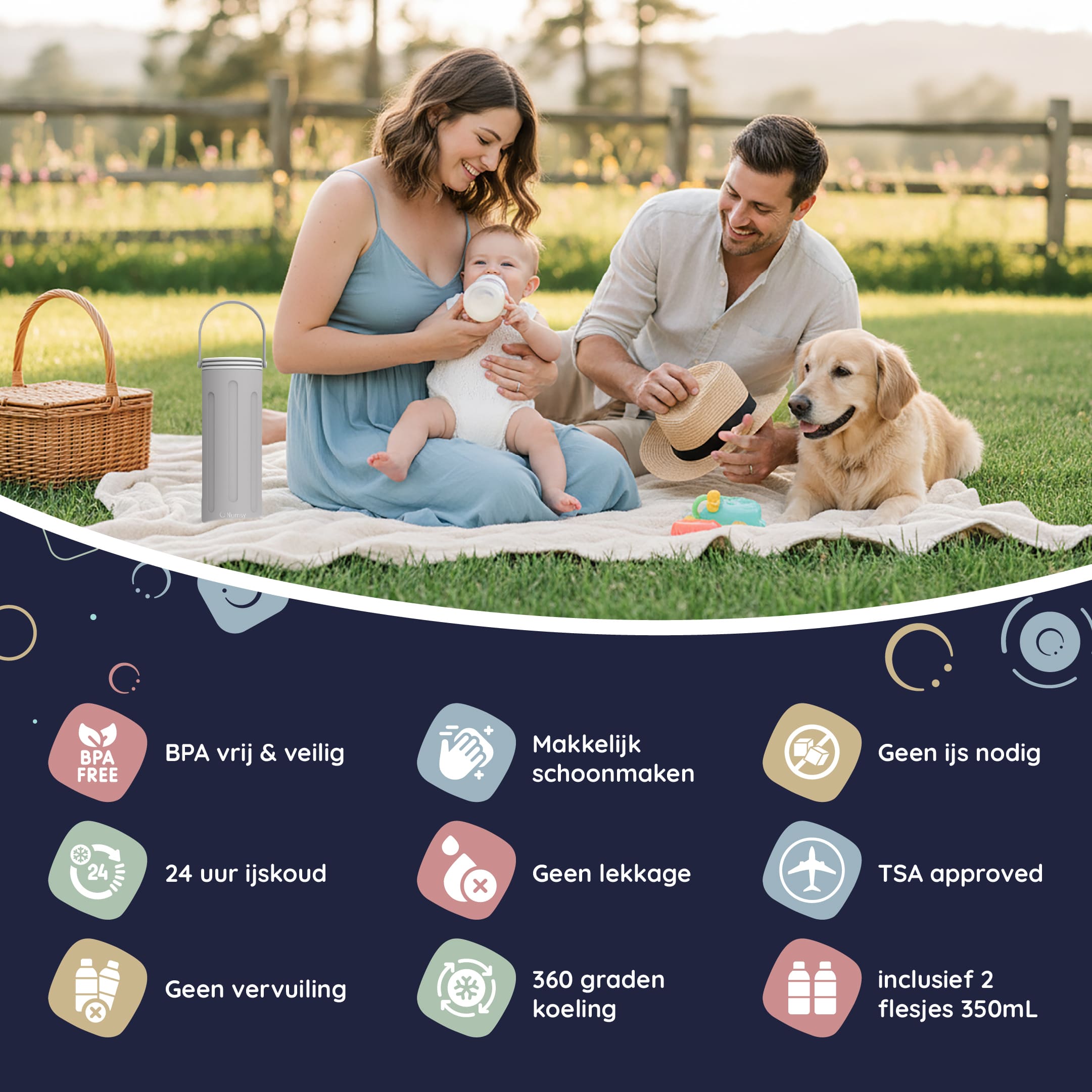 Numsy MilkPod Draagbare Baby Melkkoeler