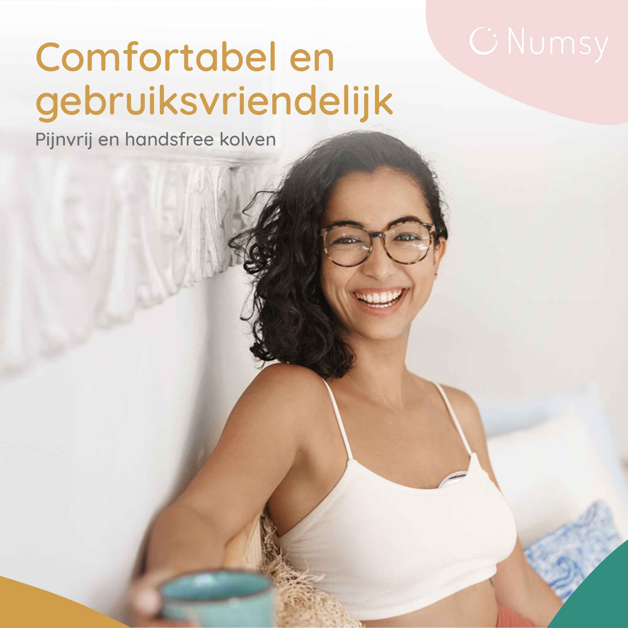 Numsy Elektrische Draadloze Borstkolf - Handsfree - Enkel