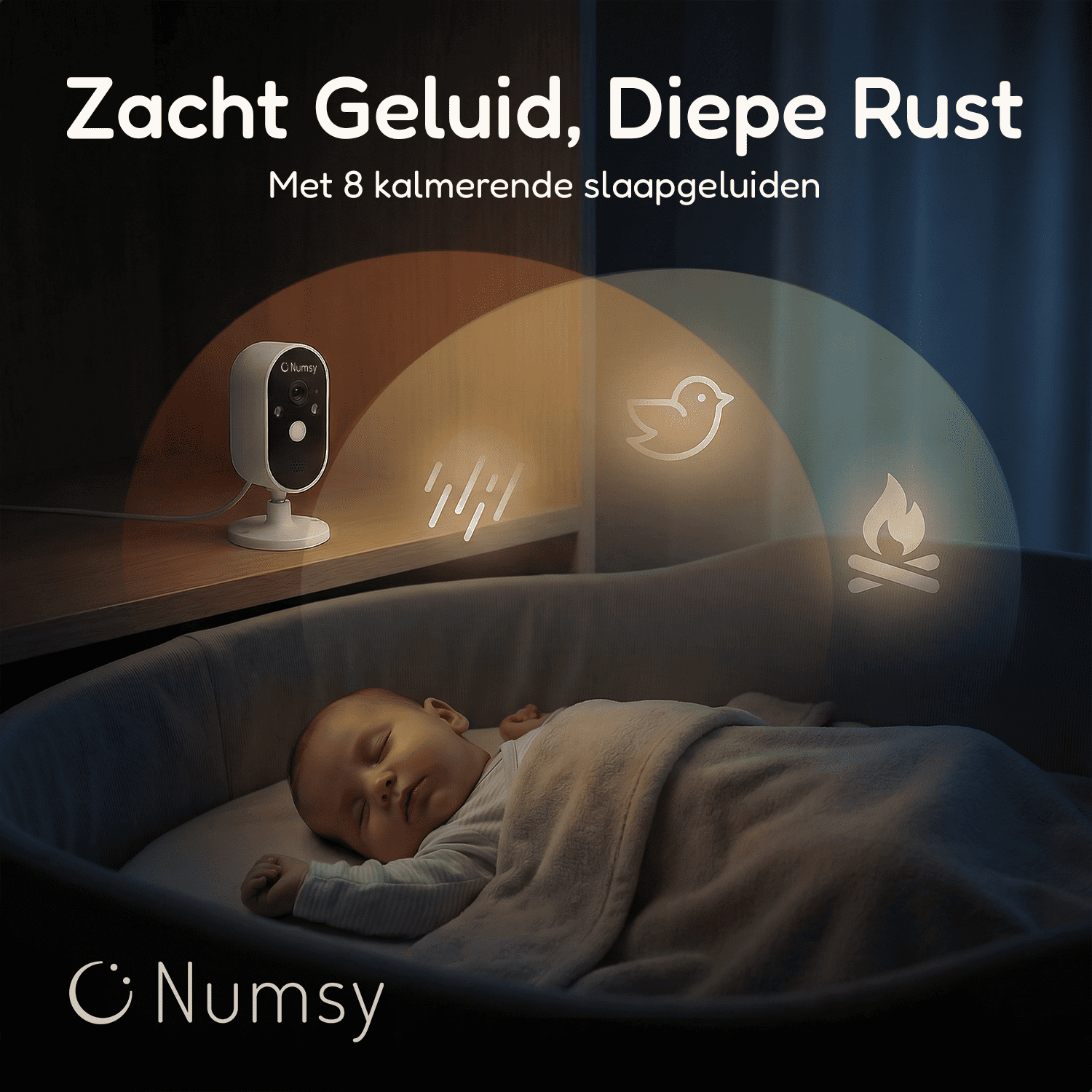 Numsy One Babyfoon met Camera – 2.8 Scherm