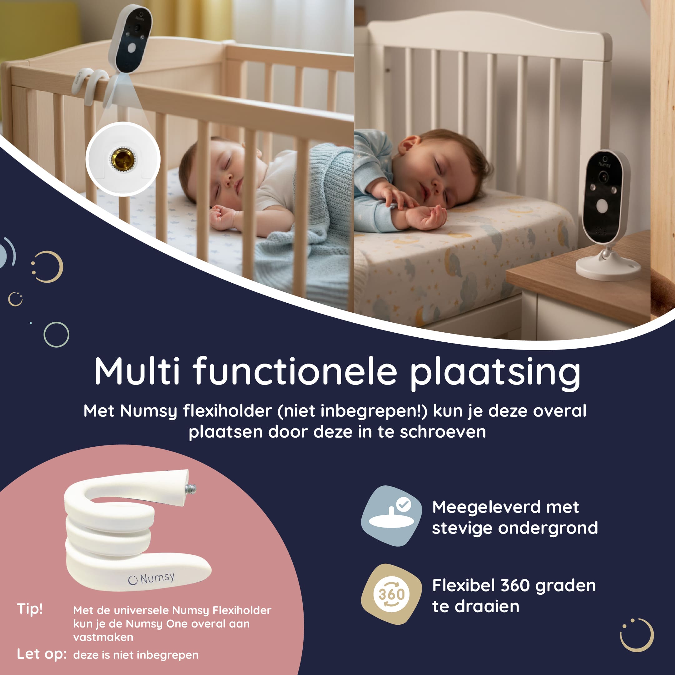 Numsy One Babyfoon met Camera – 2.8 Scherm