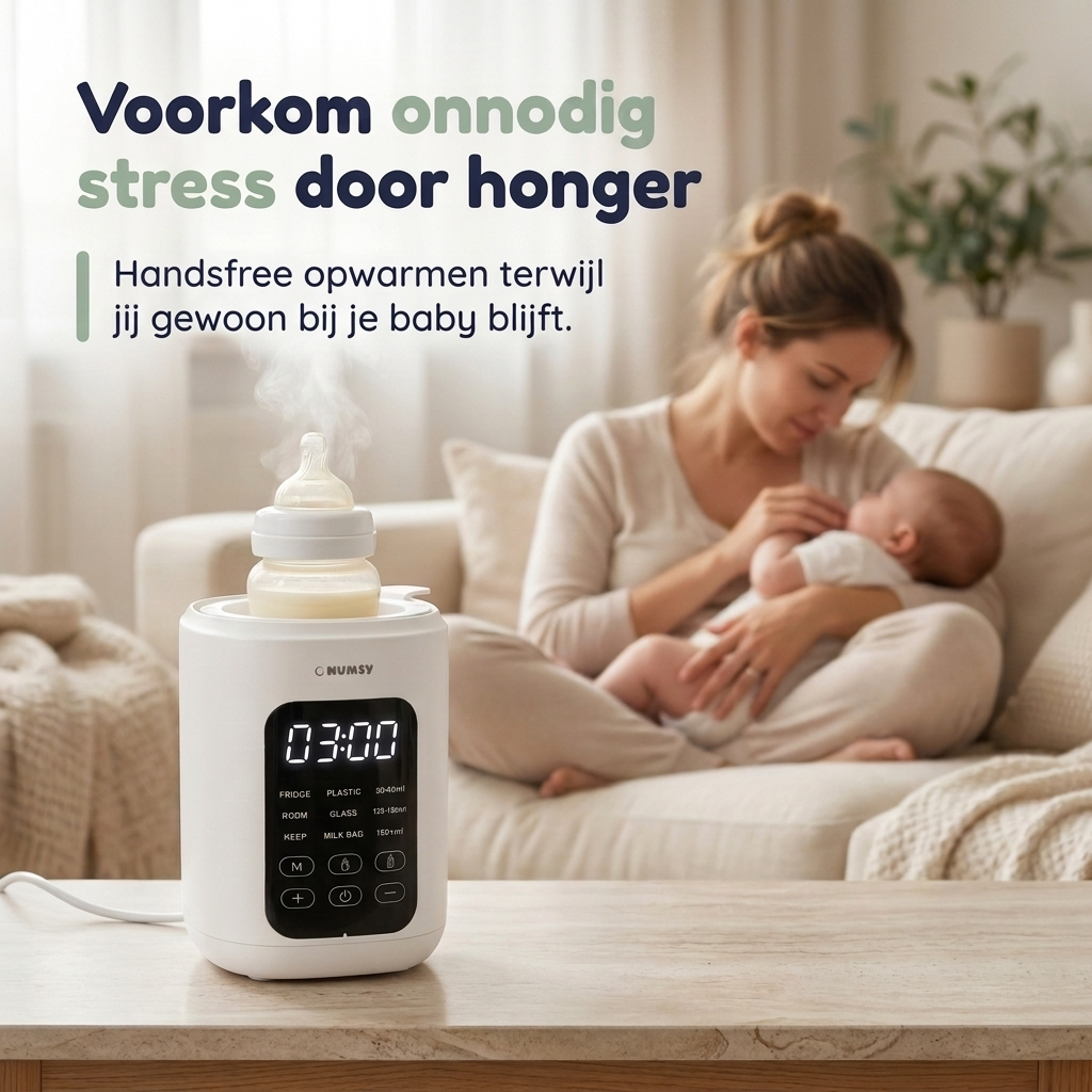 Numsy HeatPod Flessenwarmer 8-in-1 voor Melk, Water en Babyvoeding