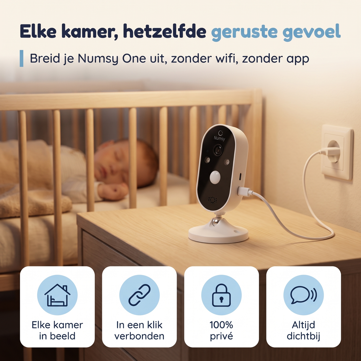 Numsy One Extra Camera voor Babyfoon