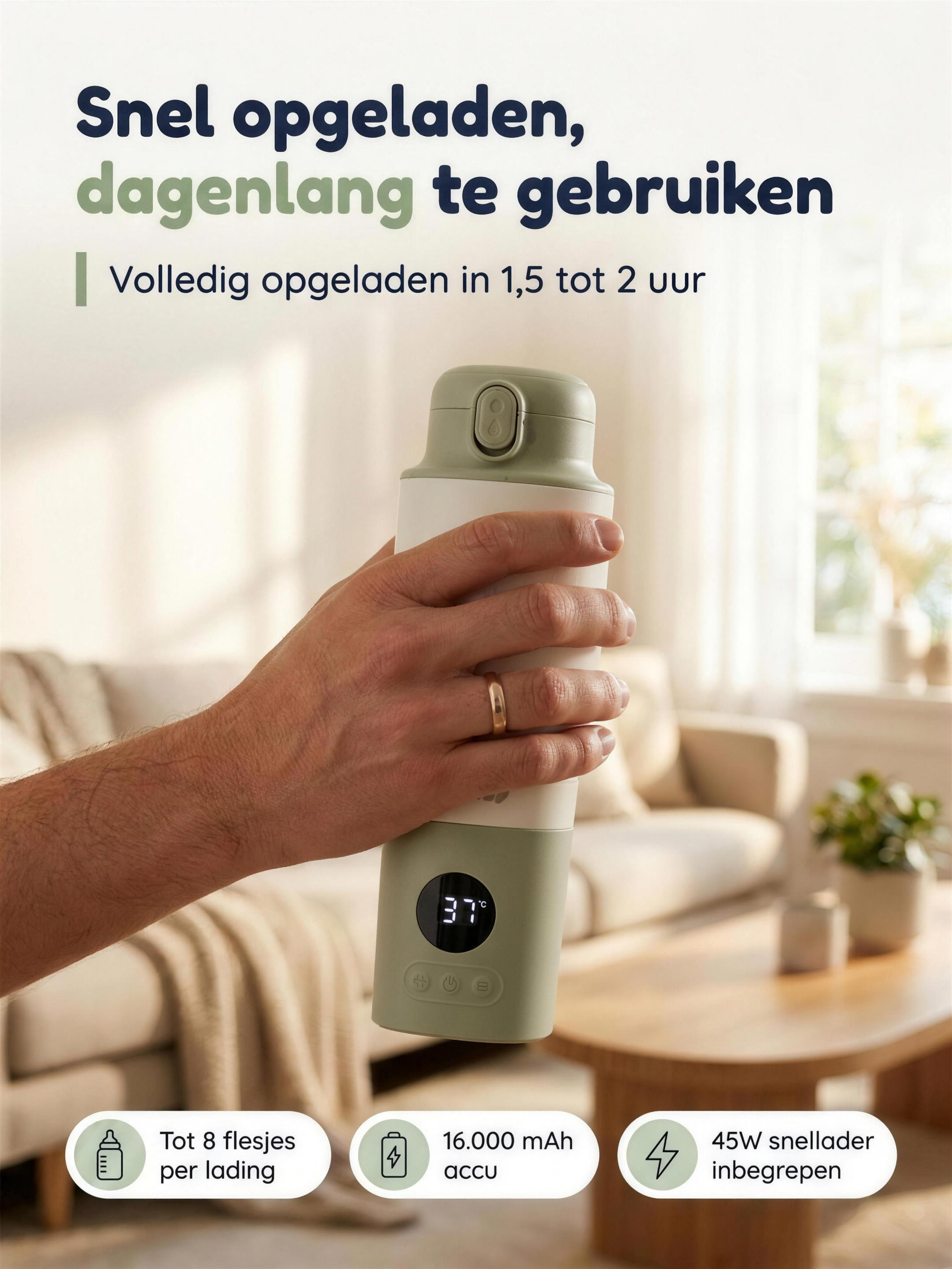 Numsy Heat&Go Pro Draagbare Flessenwarmer
