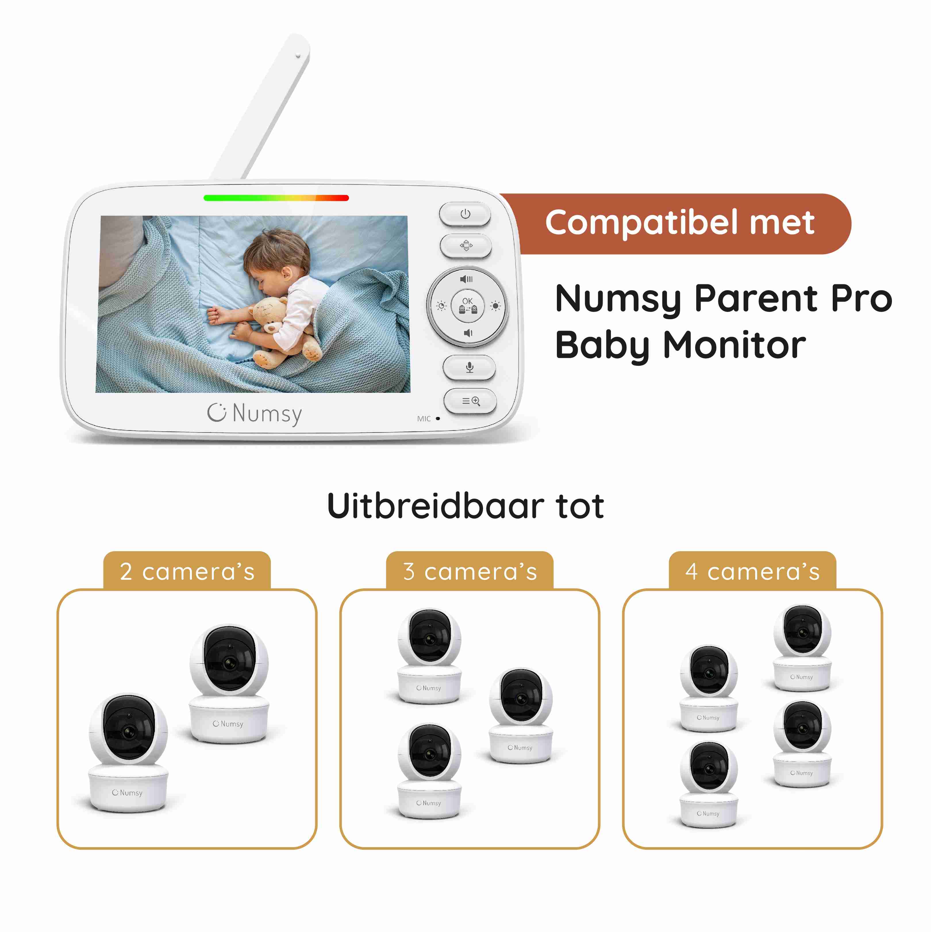 Numsy Babyfoon Camera voor Parent Pro Model