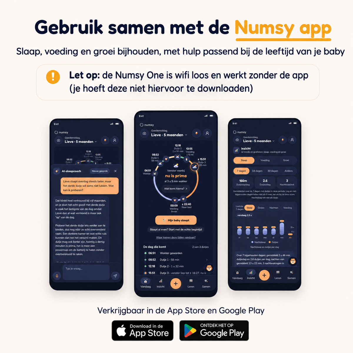 Numsy One Babyfoon met Camera - 2.8 Scherm
