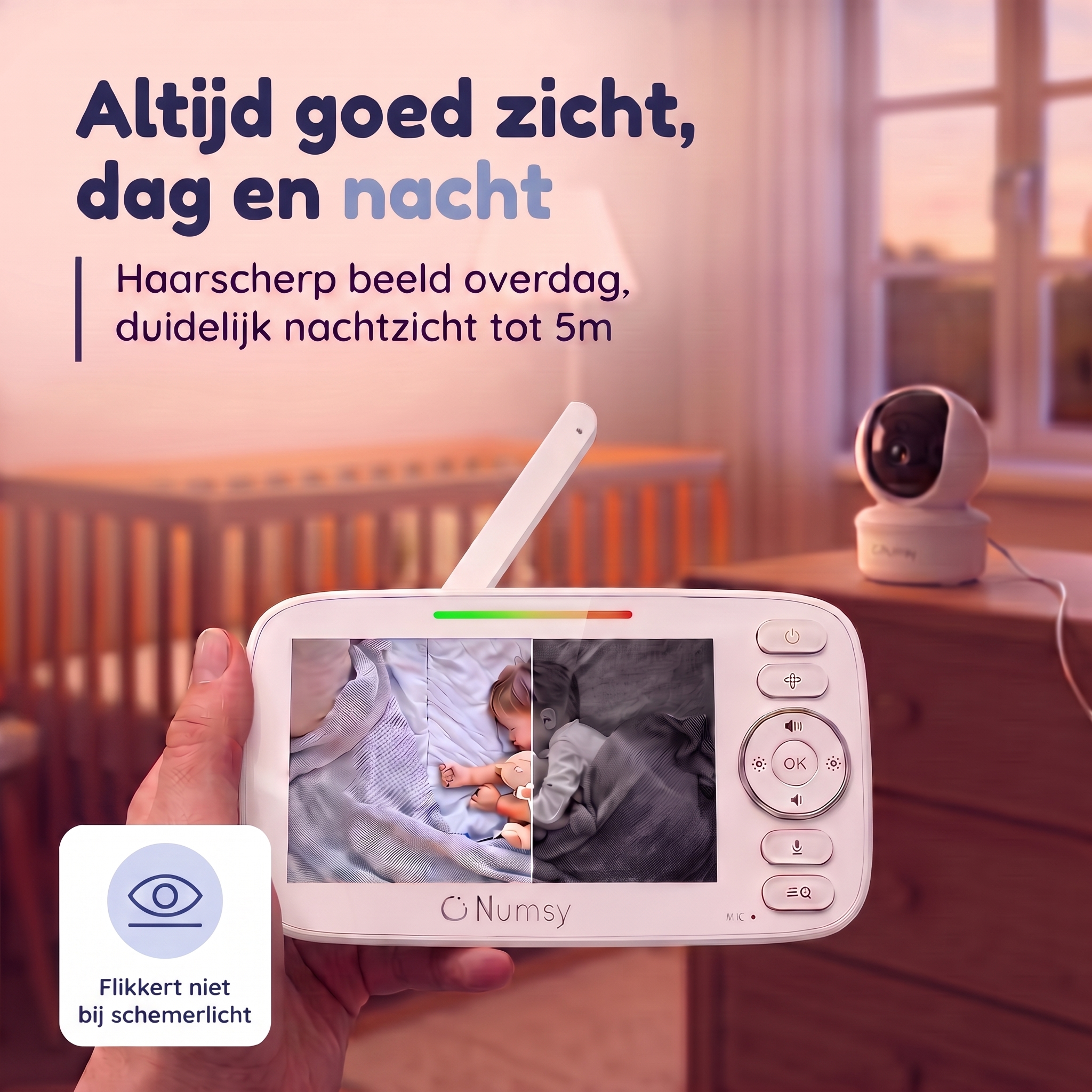 Numsy Parent Pro Babyfoon met Camera