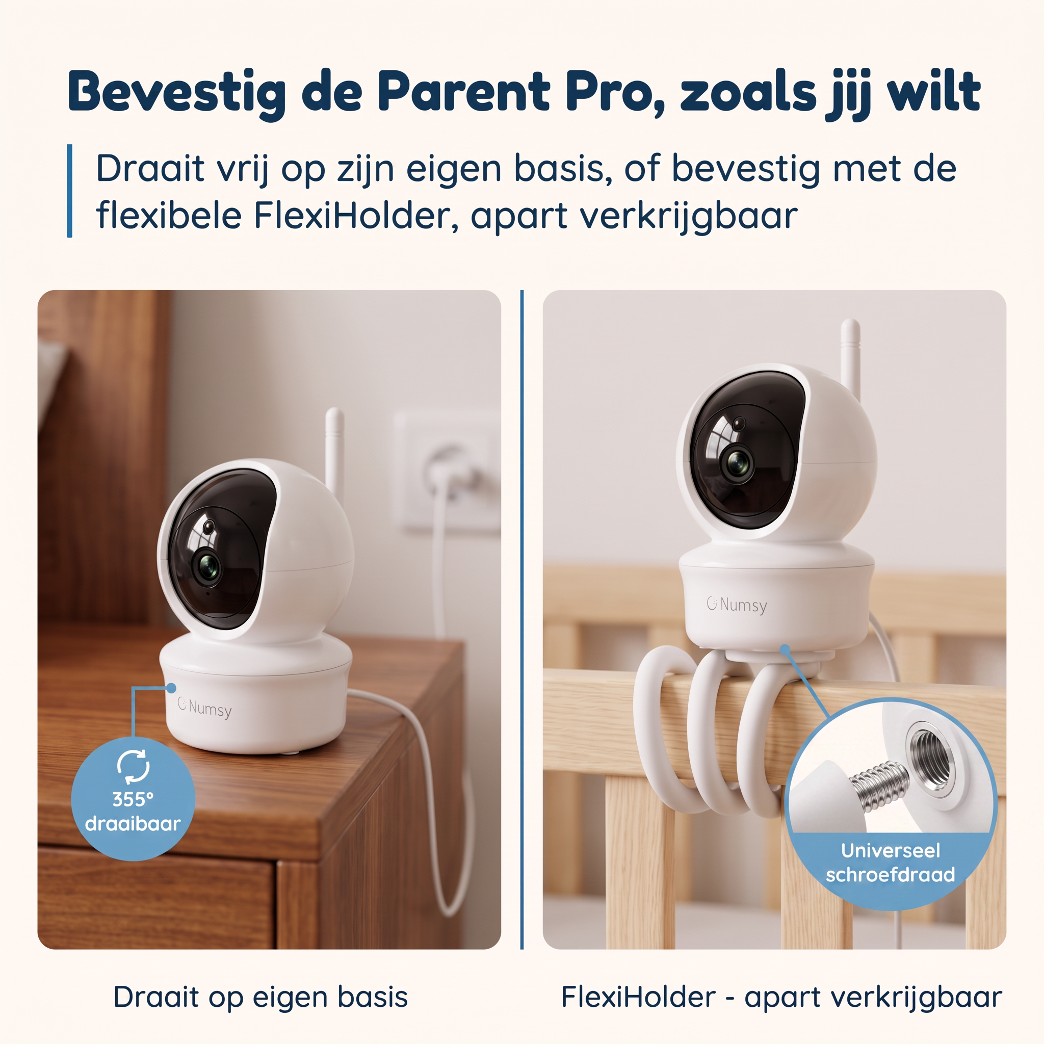 Numsy Parent Pro Babyfoon met Camera