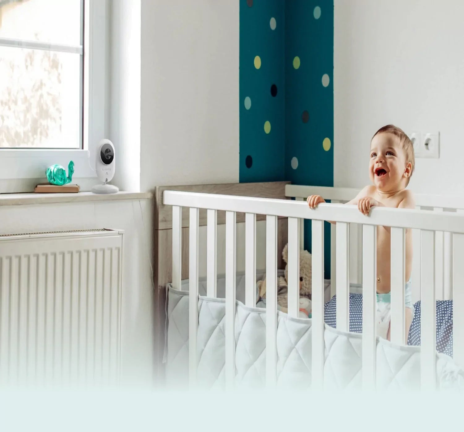 Numsy babyfoon houdt baby 3 maanden in de gaten