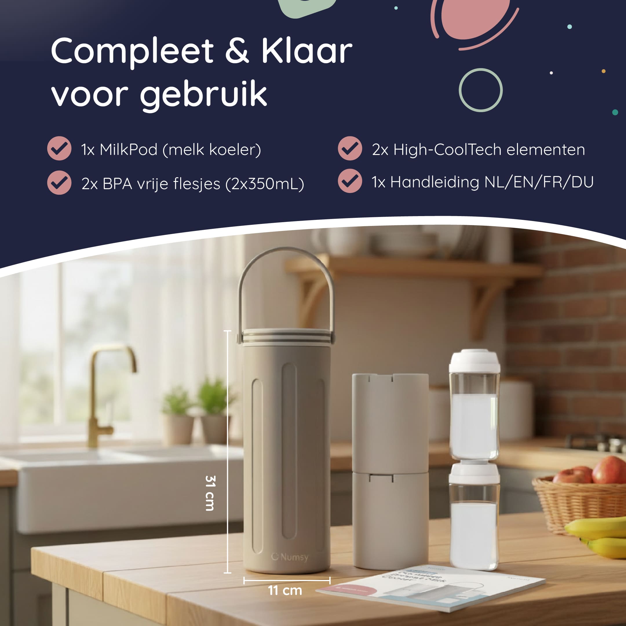 Numsy MilkPod melkkoeler – productweergave