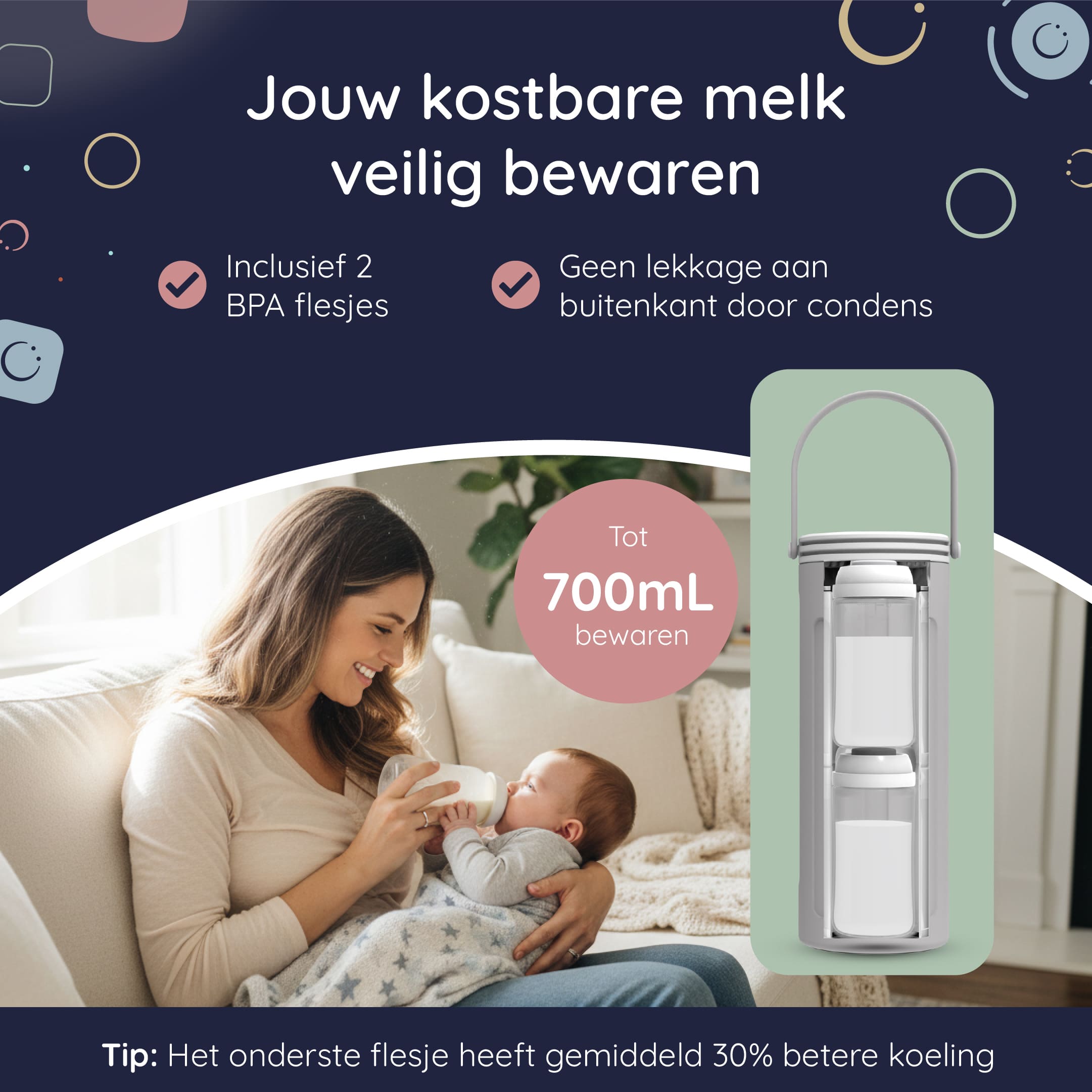 Numsy MilkPod melkkoeler – detailweergave