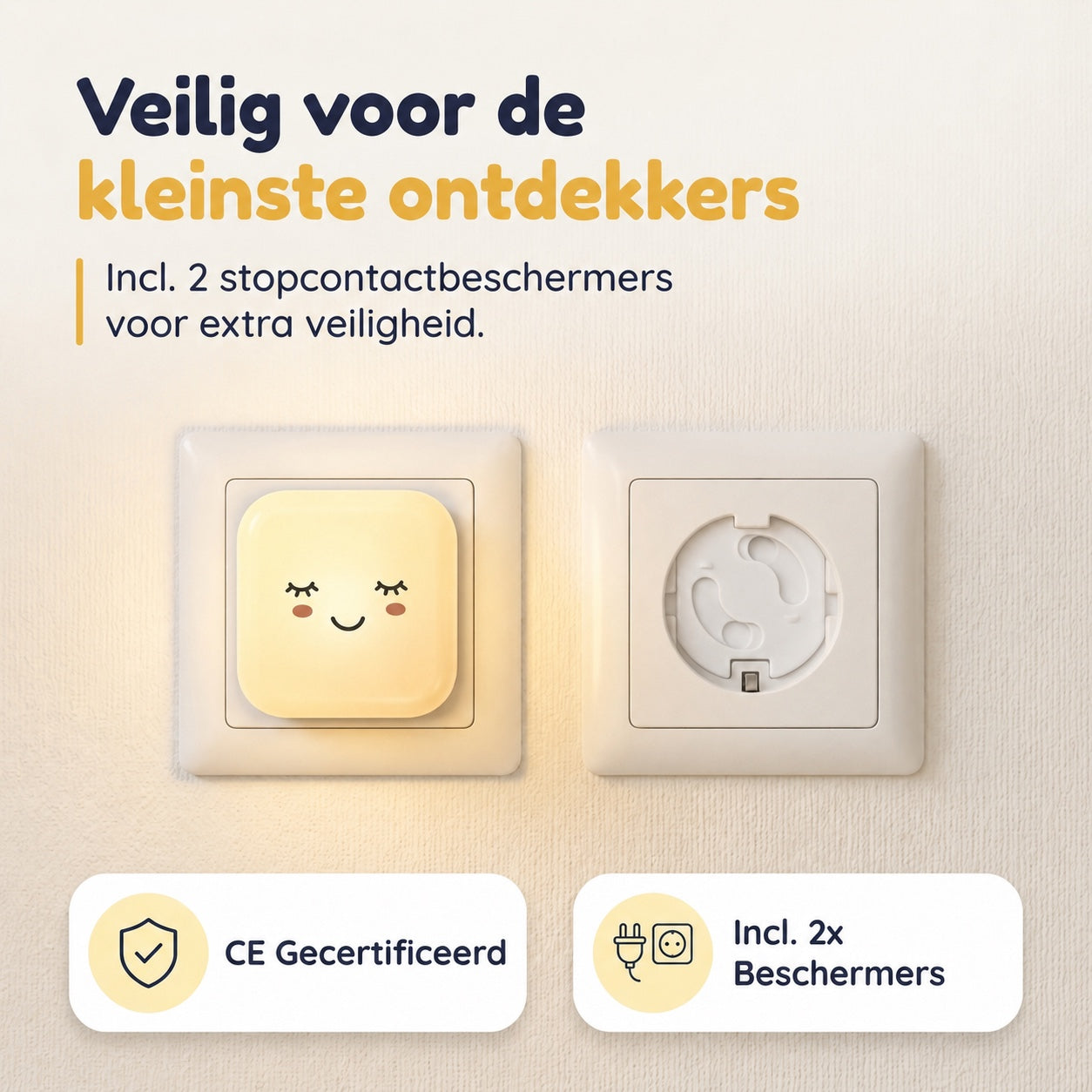 Numsy Lumi Babykamer Nachtlampje Stopcontact - Automatische Lichtsensor