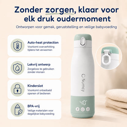 Numsy Heat&Go Draagbare Flessenwarmer Onderweg