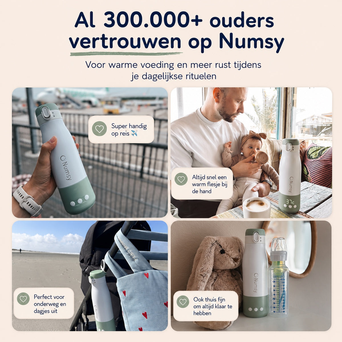 Numsy Heat&Go Draagbare Flessenwarmer Onderweg