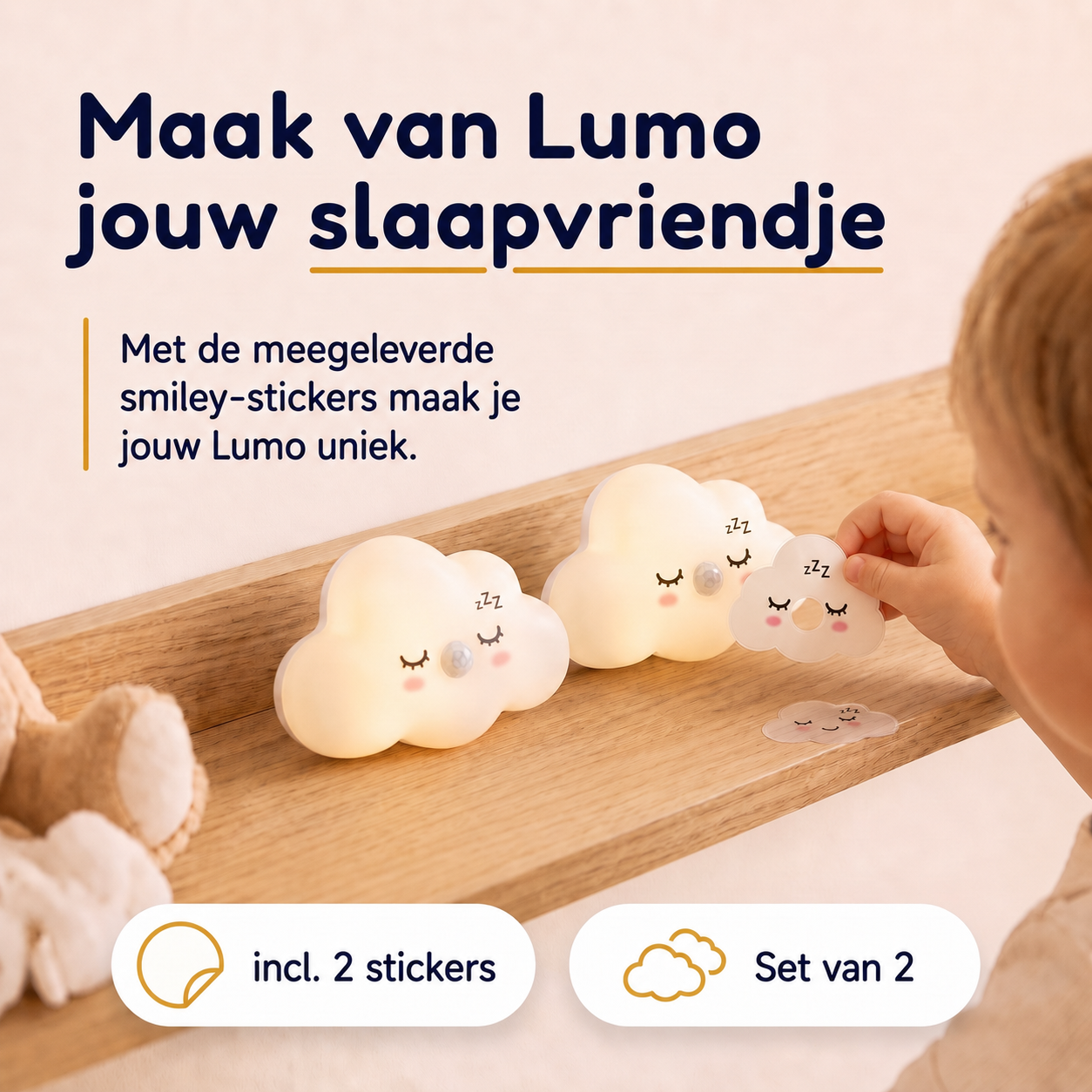 Numsy Lumo Babykamer Nachtlampje met Bewegingssensor