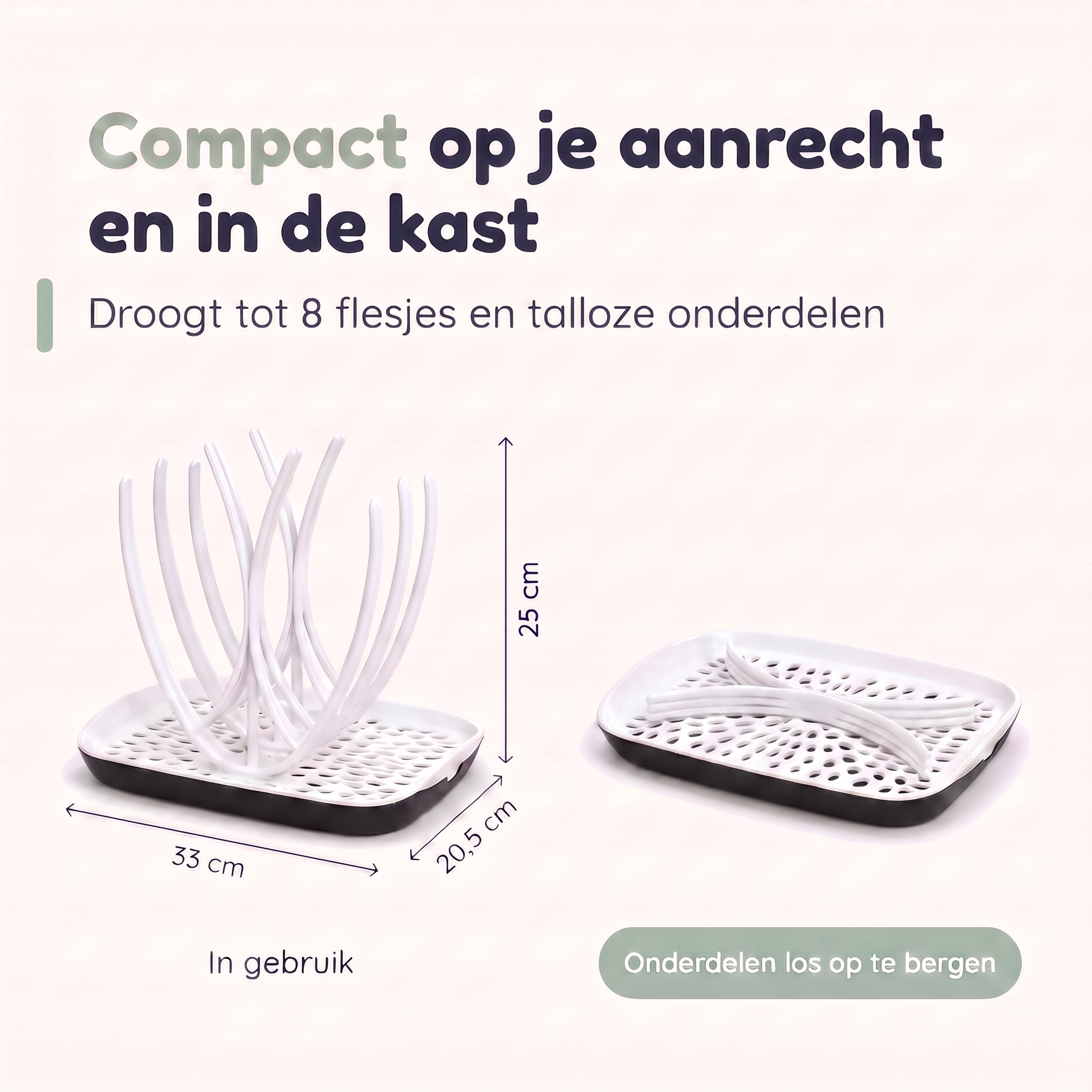 Numsy Flessenrek Basic - Droogrek Babyflessen