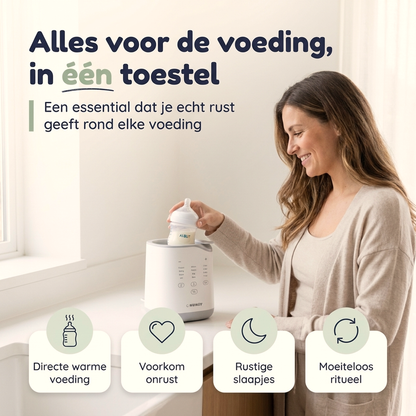 Numsy HeatPod Pro Flessenwarmer en Sterilisator 10-in-1 met Nachtlampje