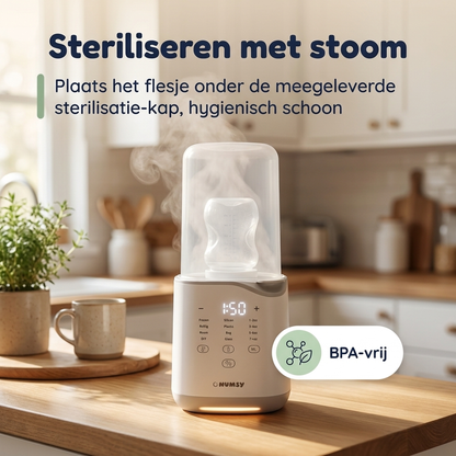 Numsy HeatPod Pro Flessenwarmer en Sterilisator 10-in-1 met Nachtlampje