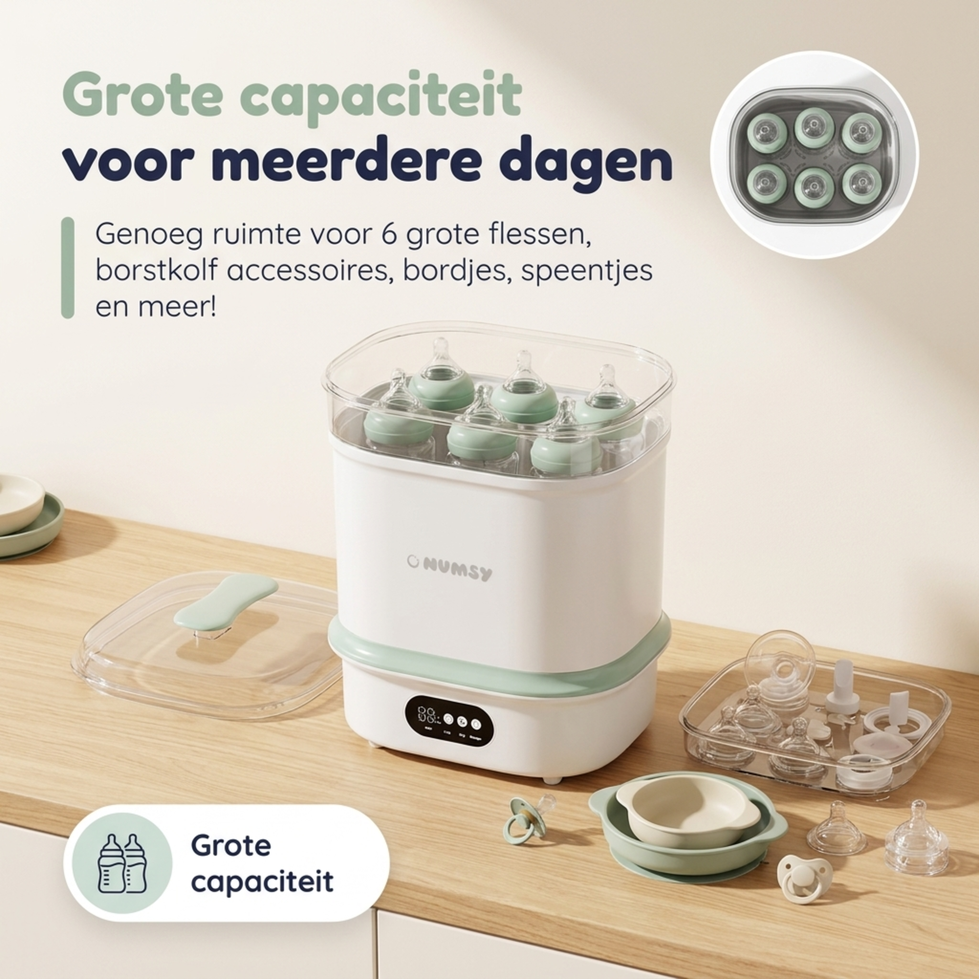 Touch-display van de Numsy Steamix Plus