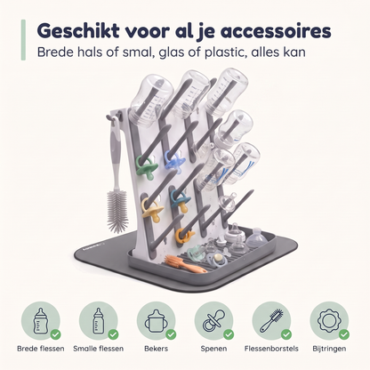 Numsy Flessenrek Verticaal - Droogrek Babyflessen