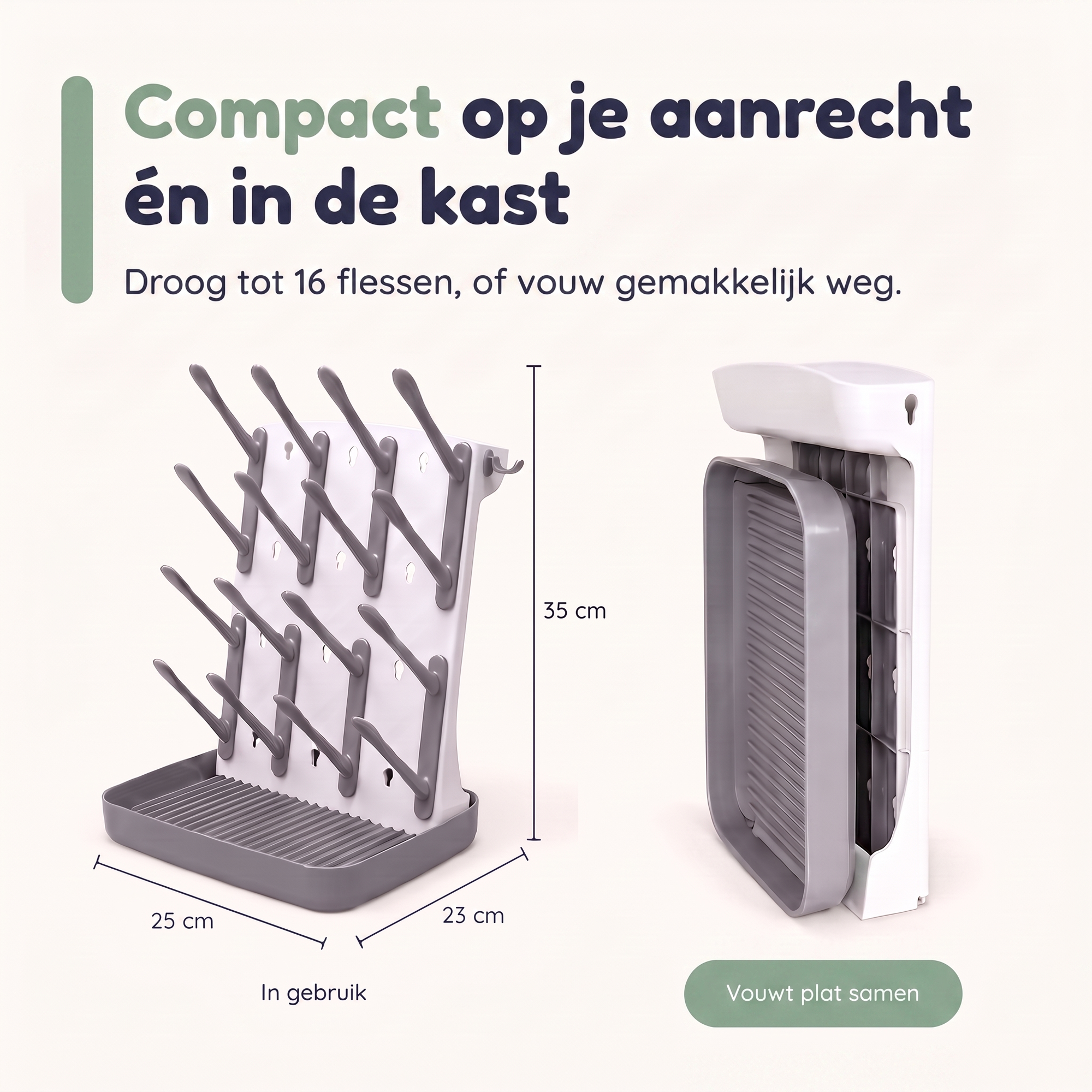 Numsy Flessenrek Verticaal - Droogrek Babyflessen