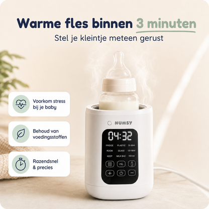 Numsy HeatPod Flessenwarmer 8-in-1 voor Melk, Water en Babyvoeding