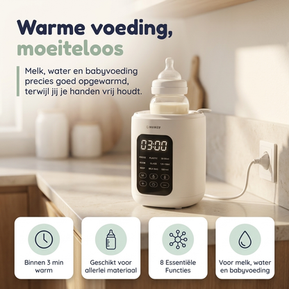 Numsy HeatPod Flessenwarmer 8-in-1 voor Melk, Water en Babyvoeding