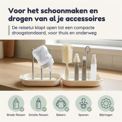 Numsy 6-in-1 Flessenborstel Schoonmaakset Draagbaar