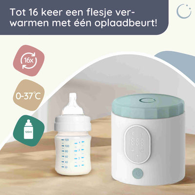Numsy Nutriwarm Draagbare Flessenwarmer Onderweg - 6 Adapters - 4 Standen