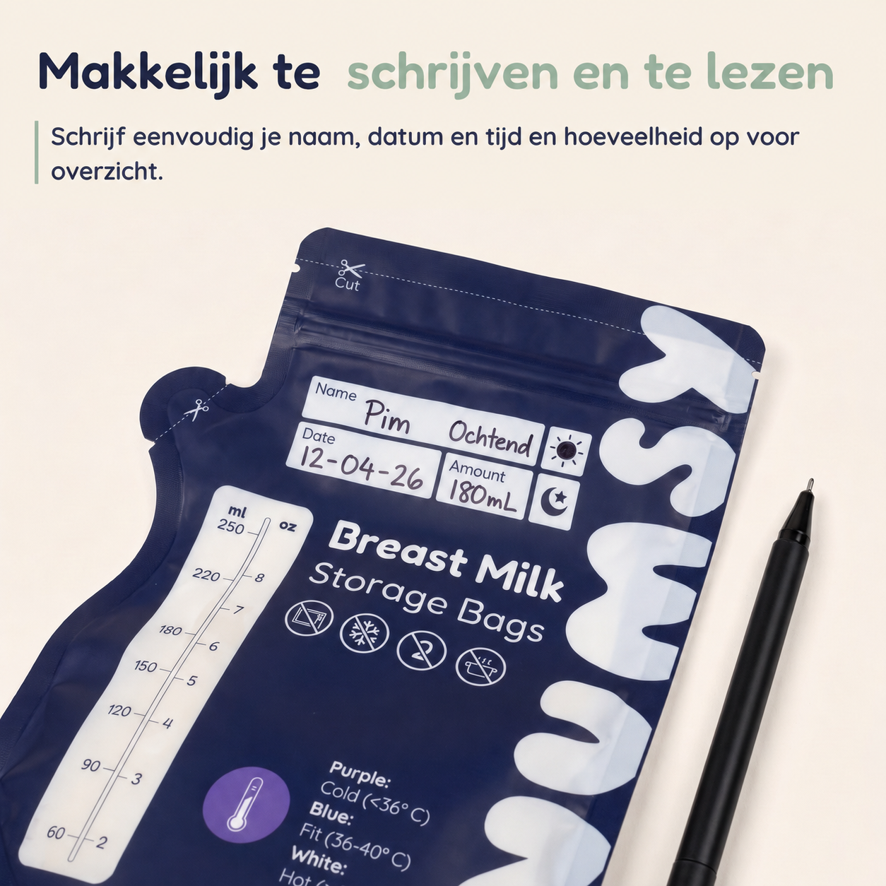 Numsy Moedermelk Bewaarzakjes - 30 stuks