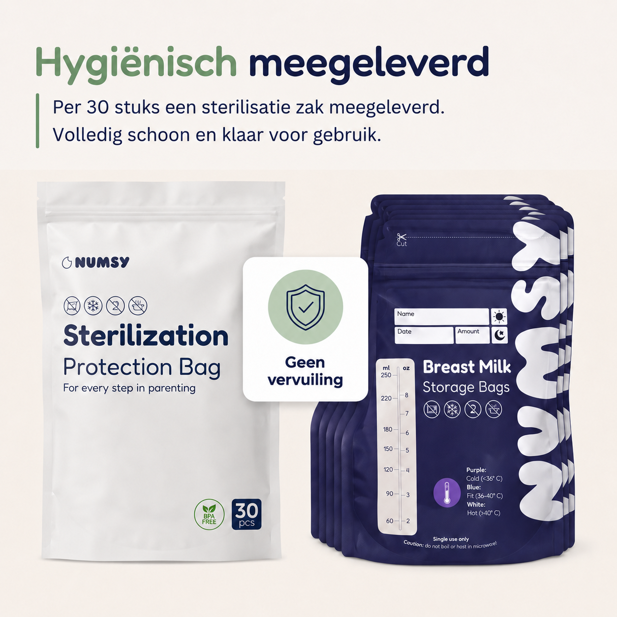 Numsy Moedermelk Bewaarzakjes - 30 stuks