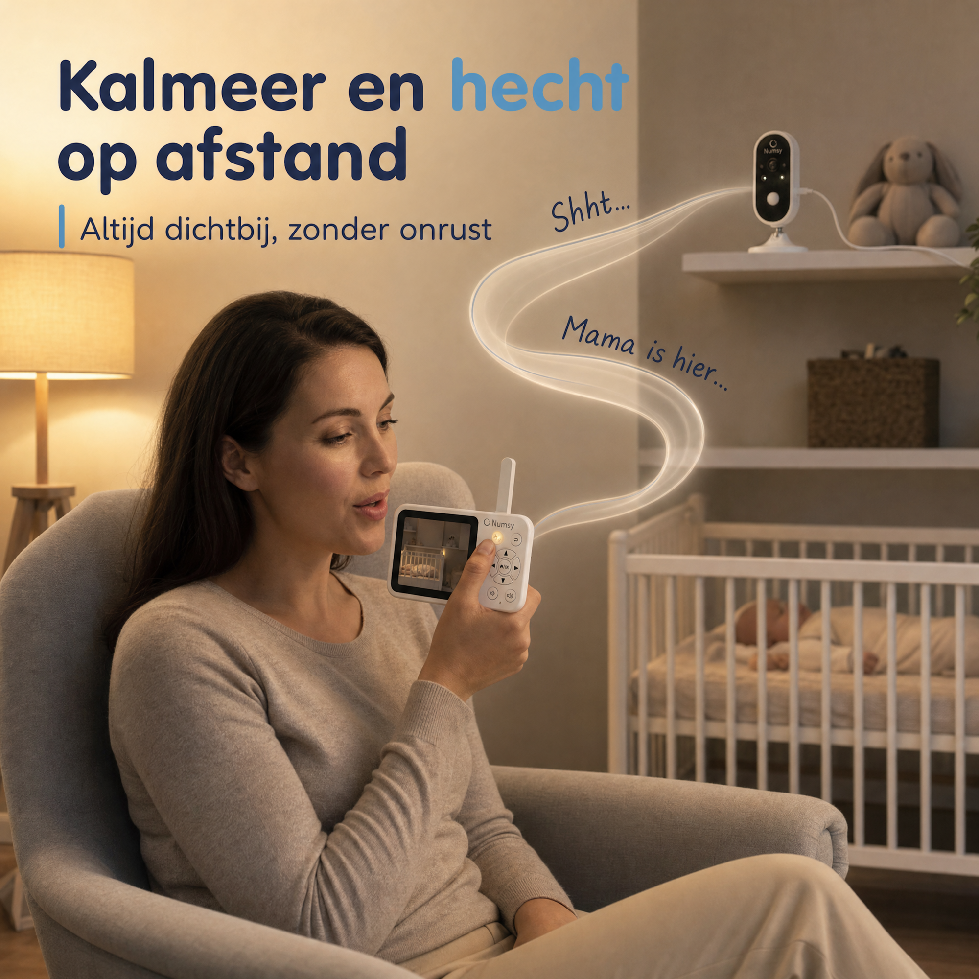 Numsy One Babyfoon met Camera - 2.8 Scherm