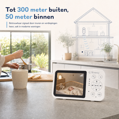 Numsy One Babyfoon met Camera - 2.8 Scherm