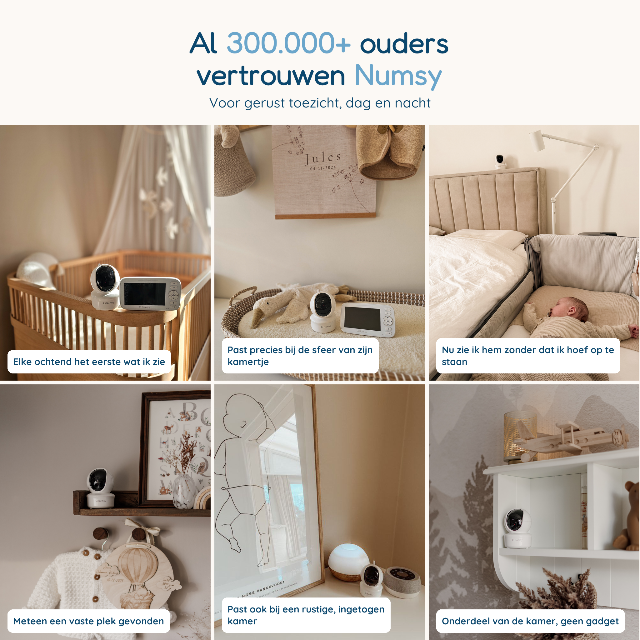 Numsy Parent Pro Babyfoon met Camera