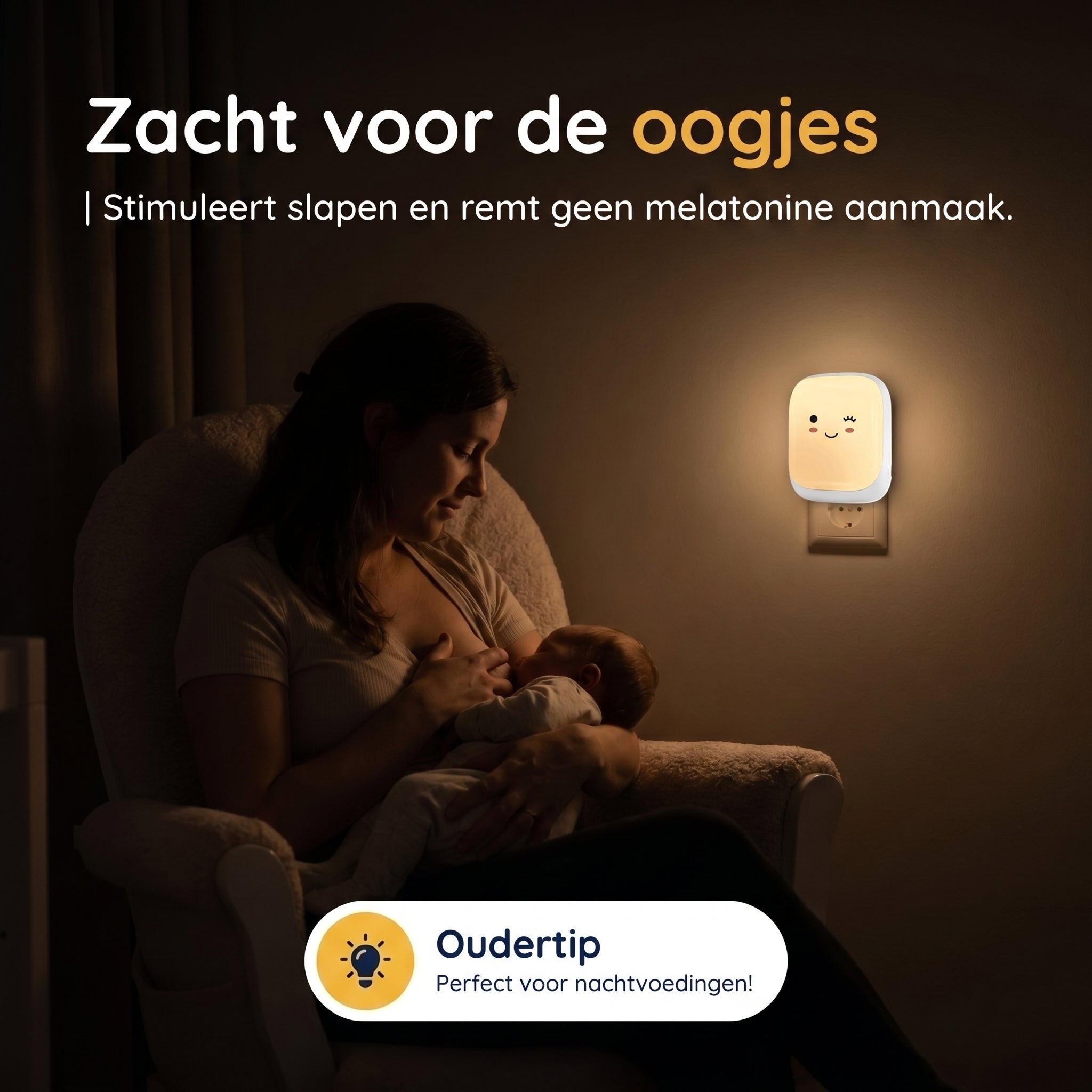 Numsy Nachtlampje Kinderen - Automatische Lichtsensor