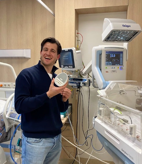 Numsy-oprichter op de neonatologie-afdeling
