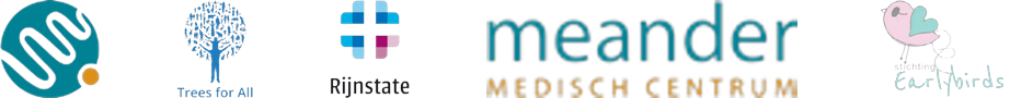 Partners van Numsy: Strong Babies, Trees for All, Rijnstate, Meander Medisch Centrum, Stichting Early Birds