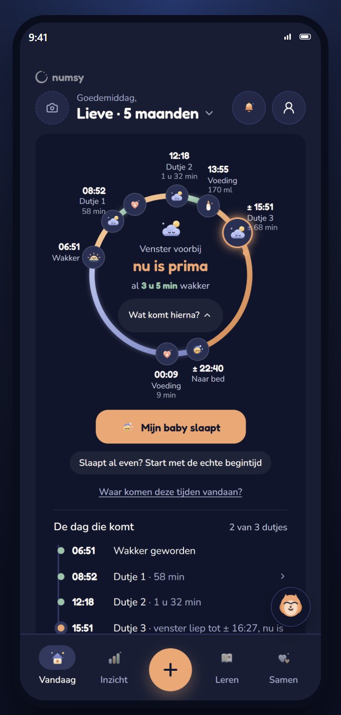 Numsy Baby & Slaap Tracker app
